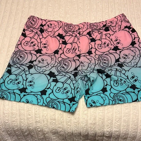 Pink and Blue Character Print swim Shorts no liner - Picture 3 of 4